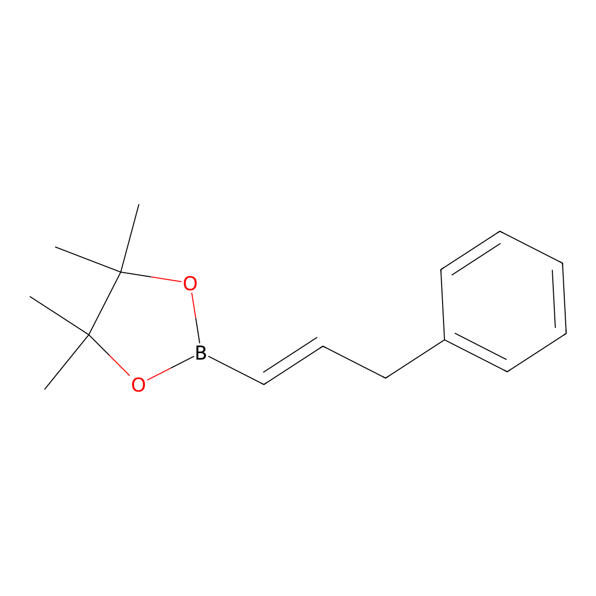 (E)-4,4,5,5-tetramethyl-2-(3-phenylprop-1-en-1-yl)-1,3,2-dioxaborolane molecular structure, CAS 177573-86-3