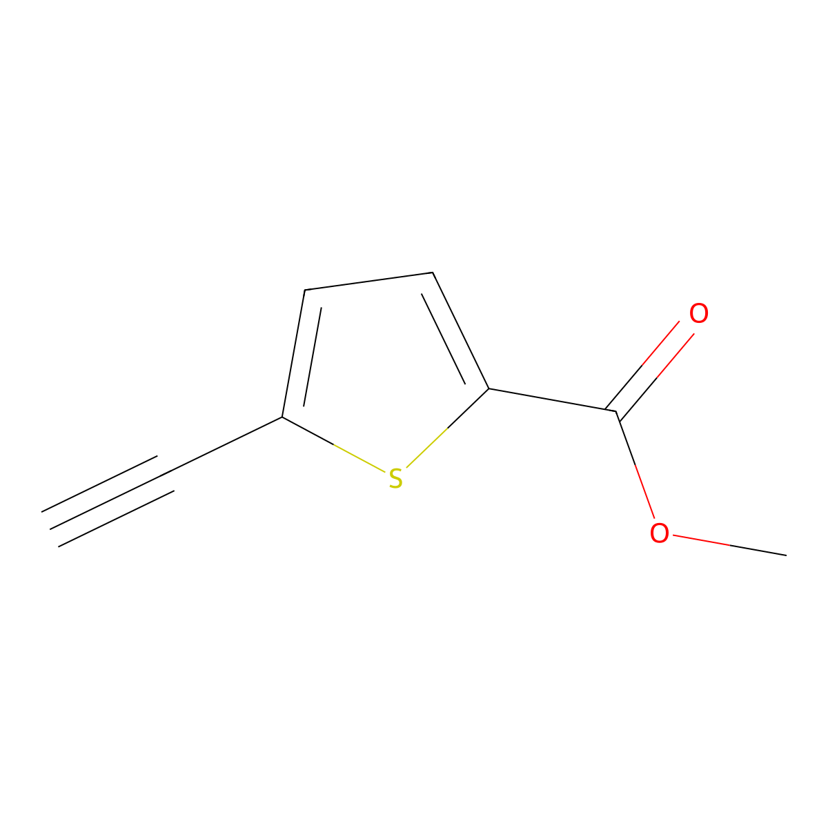 Methyl 5-ethynylthiophene-2-carboxylate molecular structure, CAS 177575-26-7