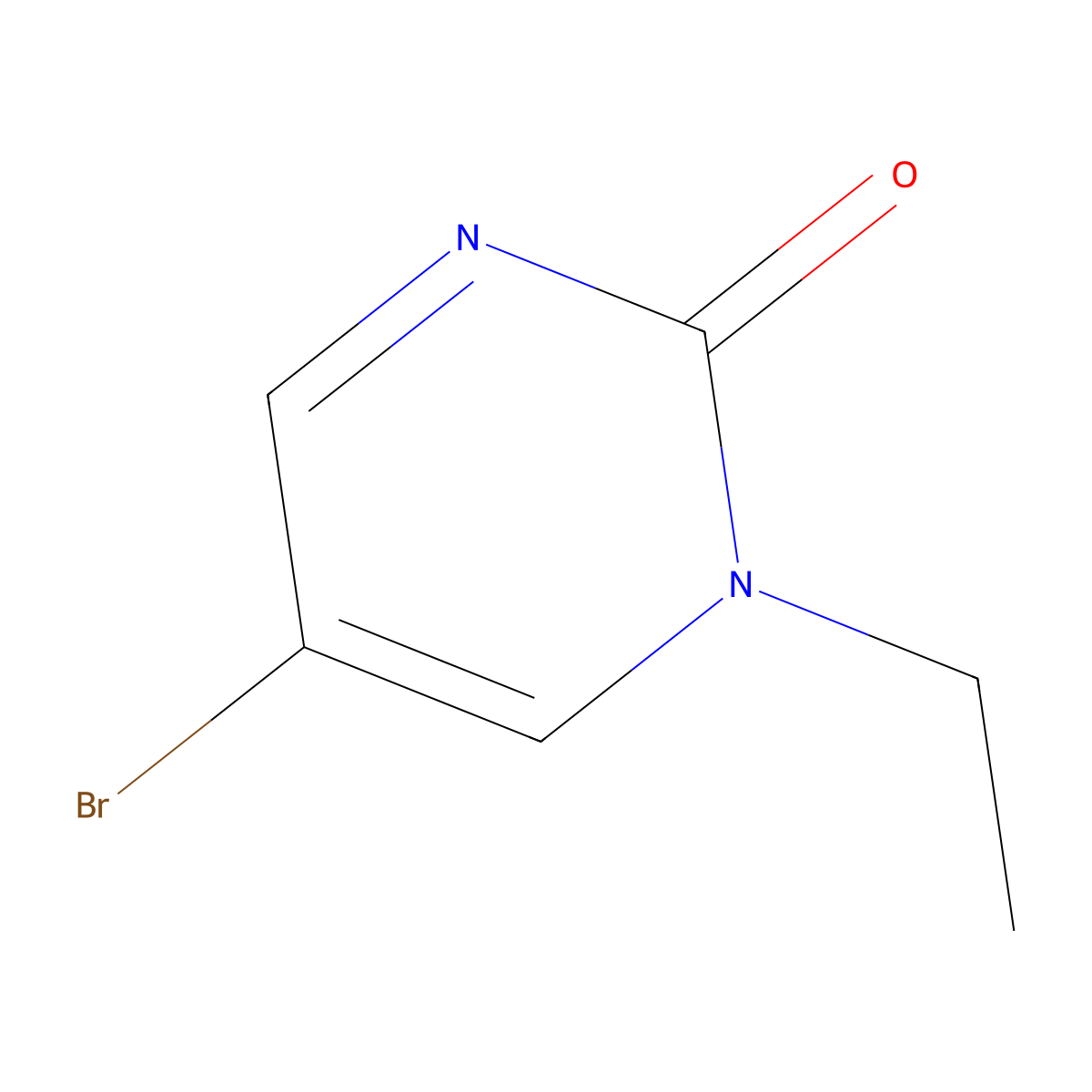 5-bromo-1-ethyl-1H-pyrimidin-2-one molecular structure, CAS 17758-32-6