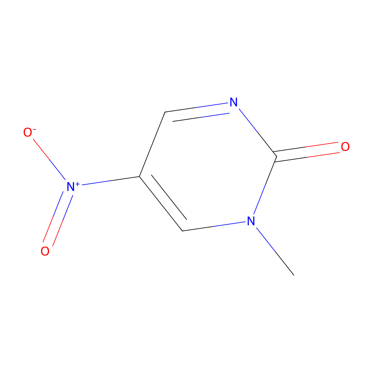 1-Methyl-5-nitropyrimidin-2(1H)-one molecular structure, CAS 17758-39-3