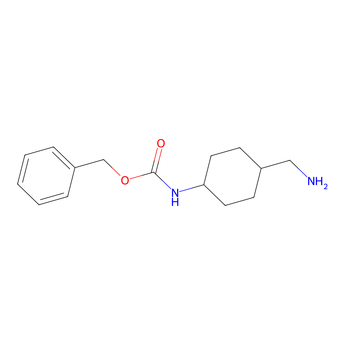 Benzyl trans-4-aminomethylcyclohexylcarbamate molecular structure, CAS 177582-74-0