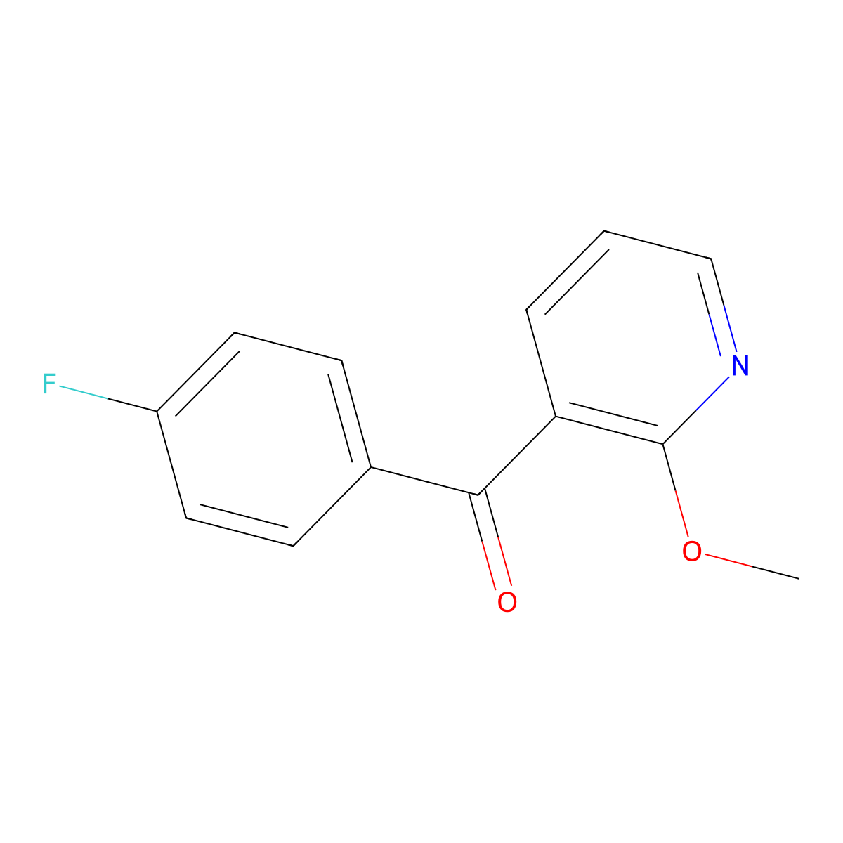 (4-Fluorophenyl)(2-methoxy-3-pyridinyl)methanone molecular structure, CAS 1775846-57-5