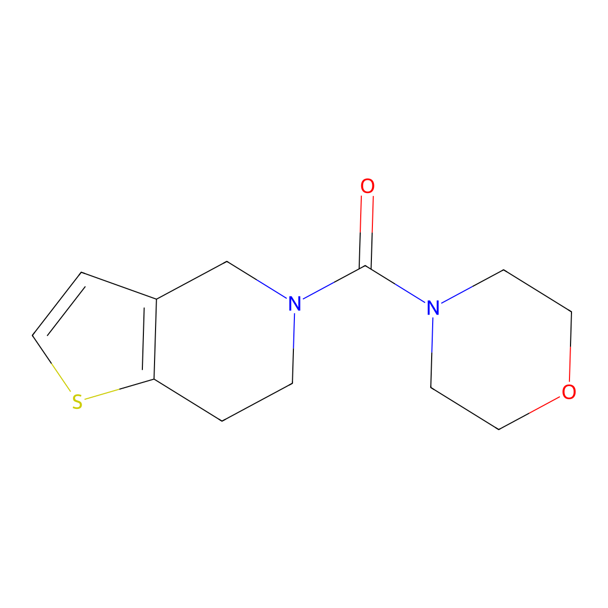 (6,7-dihydrothieno[3,2-c]pyridin-5(4H)-yl)(morpholino)methanone molecular structure, CAS 1775858-16-6
