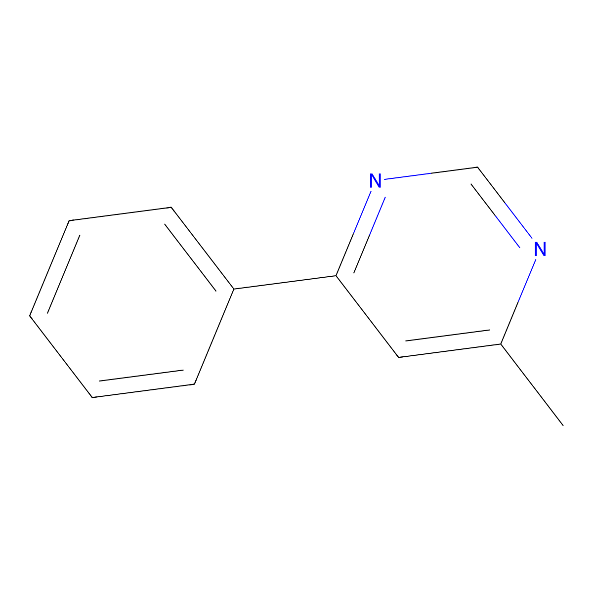 4-Methyl-6-phenylpyrimidine molecular structure, CAS 17759-27-2