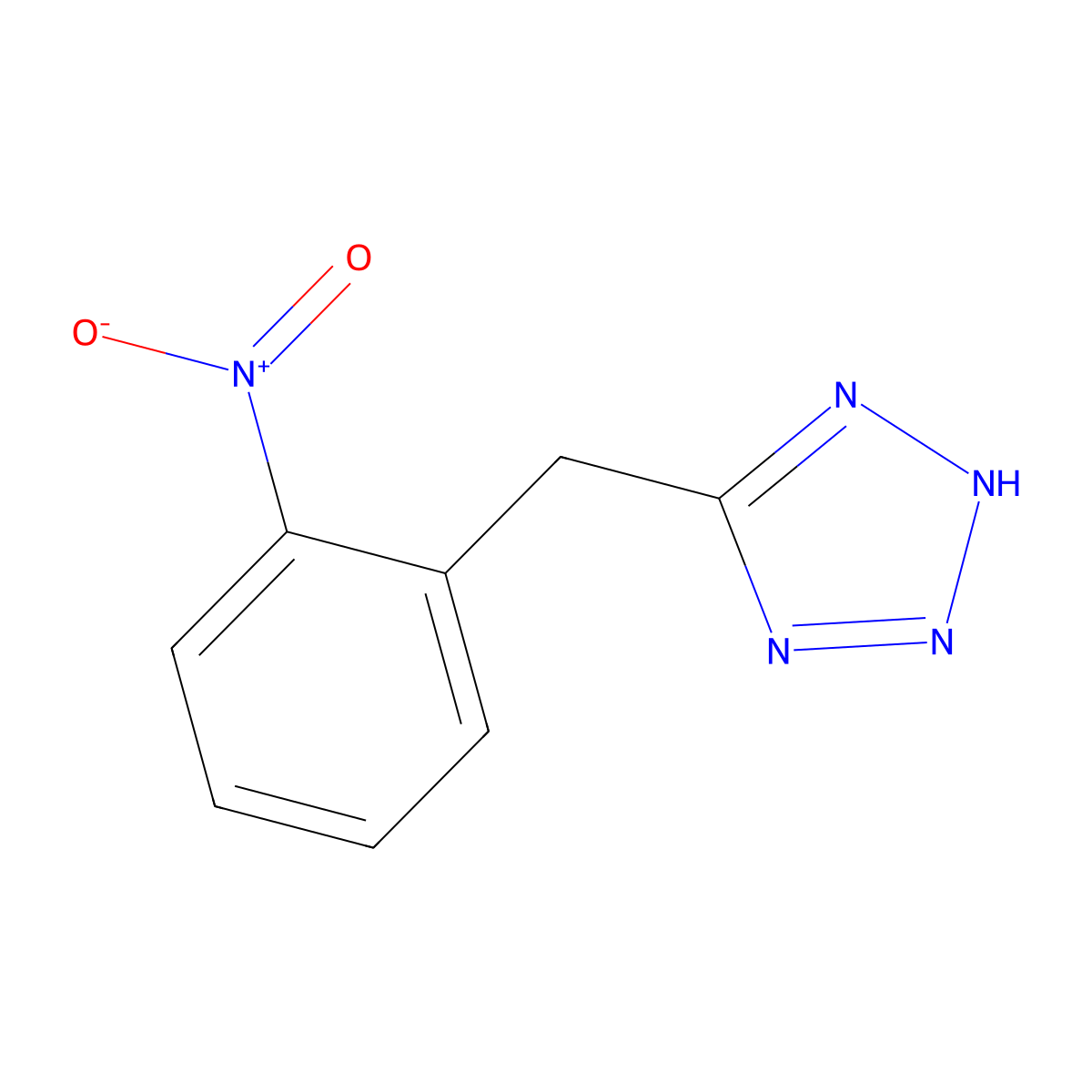 5-[(2-nitrophenyl)methyl]-1H-1,2,3,4-tetrazole molecular structure, CAS 177595-29-8