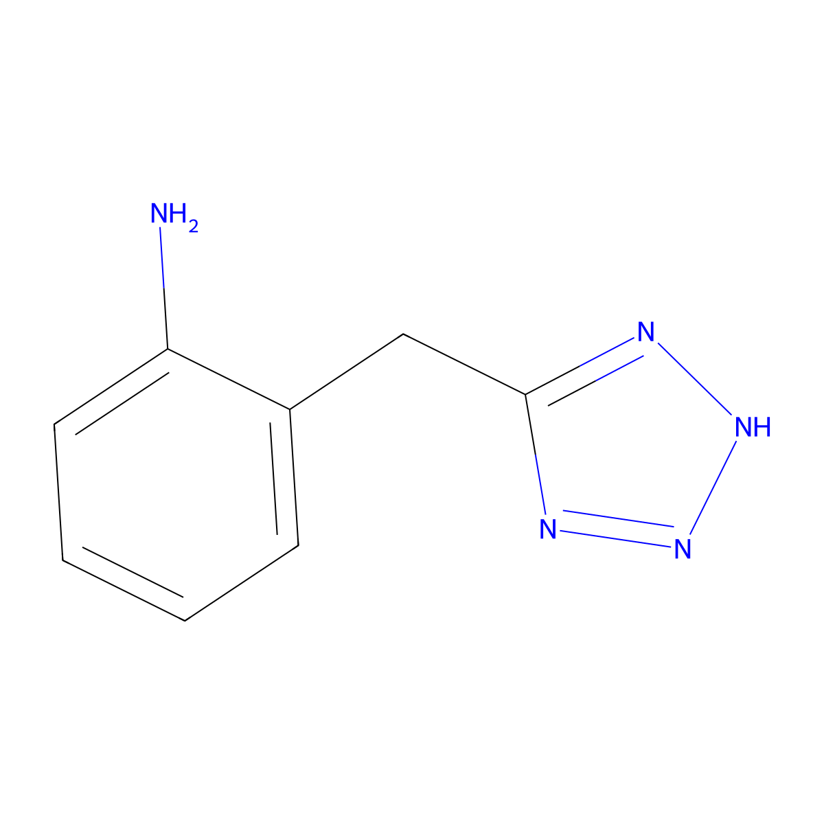 2-(1H-tetrazol-5-ylmethyl)aniline molecular structure, CAS 177595-30-1