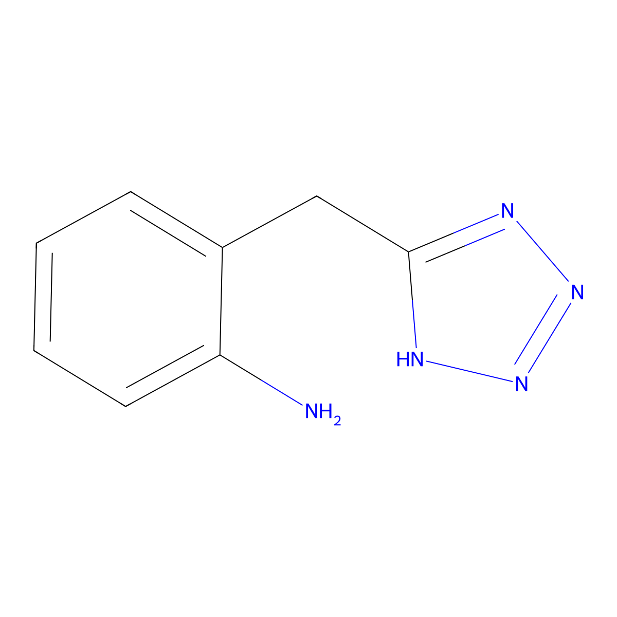 2-(1H-tetrazol-5-ylmethyl)aniline molecular structure, CAS 177595-30-1