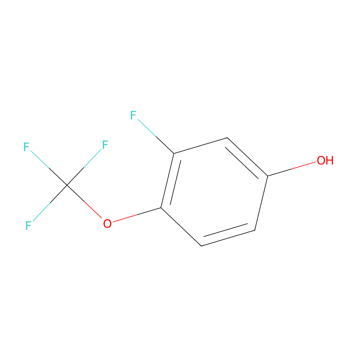 3-Fluoro-4-(trifluoromethoxy)phenol molecular structure, CAS 177596-38-2
