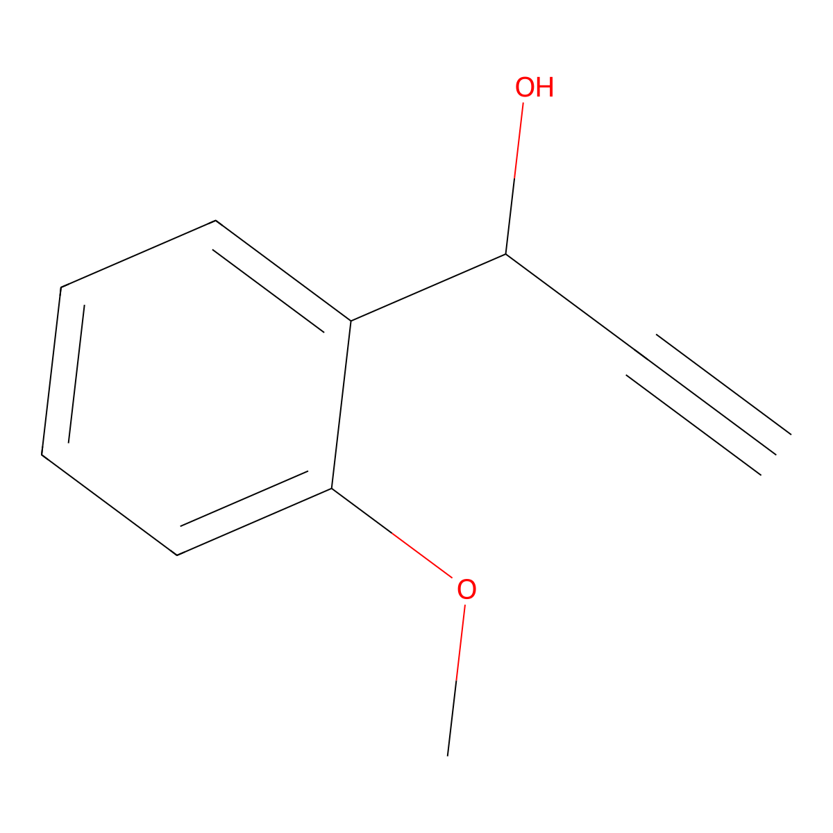 1-(2-Methoxyphenyl)prop-2-yn-1-ol molecular structure, CAS 1776-12-1