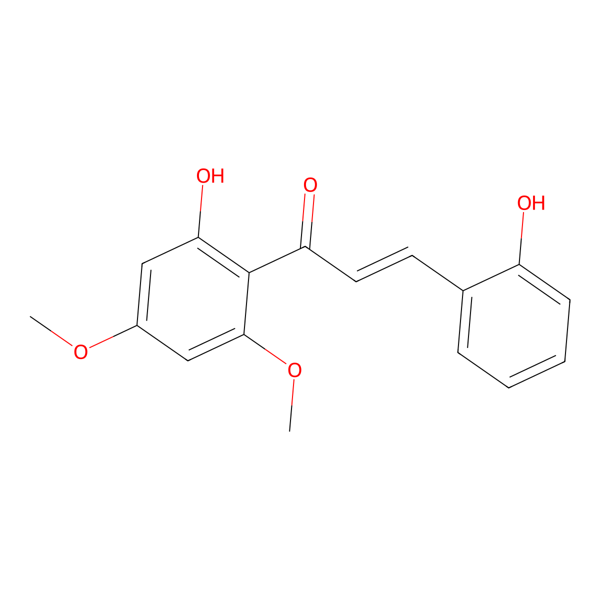 2,2'-Dihydroxy-4',6'-dimethoxychalcone molecular structure, CAS 1776-28-9