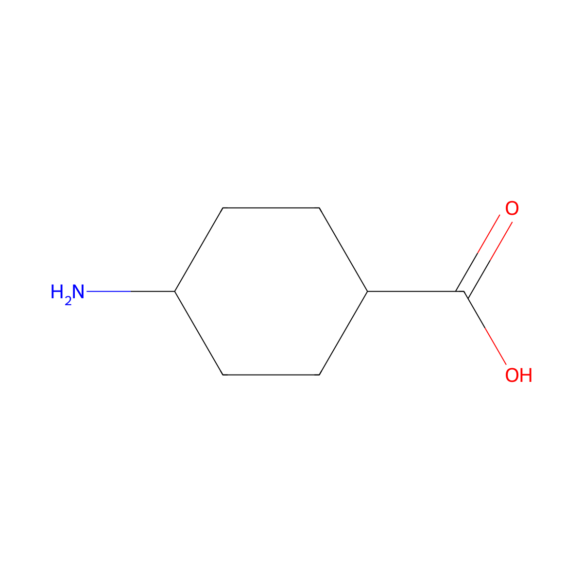 4-Aminocyclohexanecarboxylic acid molecular structure, CAS 1776-53-0
