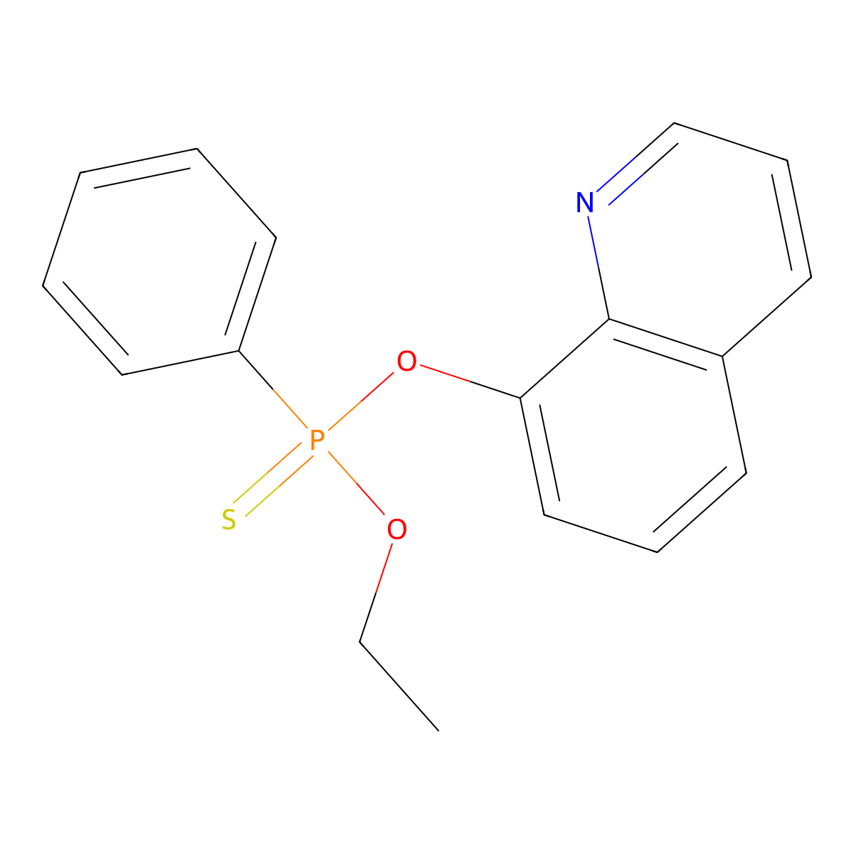 Quintiofos molecular structure, CAS 1776-83-6
