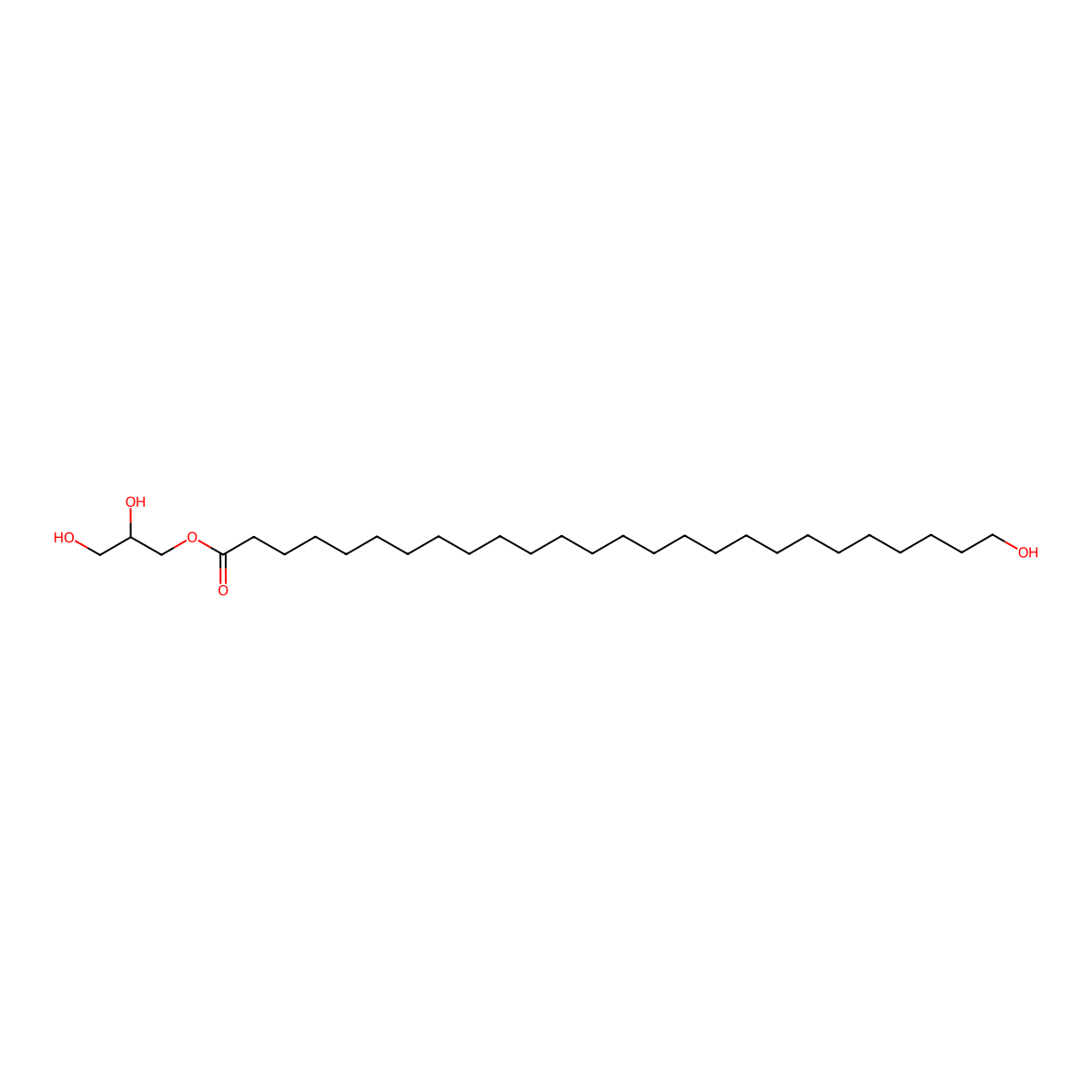 2,3-Dihydroxypropyl 26-hydroxyhexacosanoate molecular structure, CAS 177602-14-1