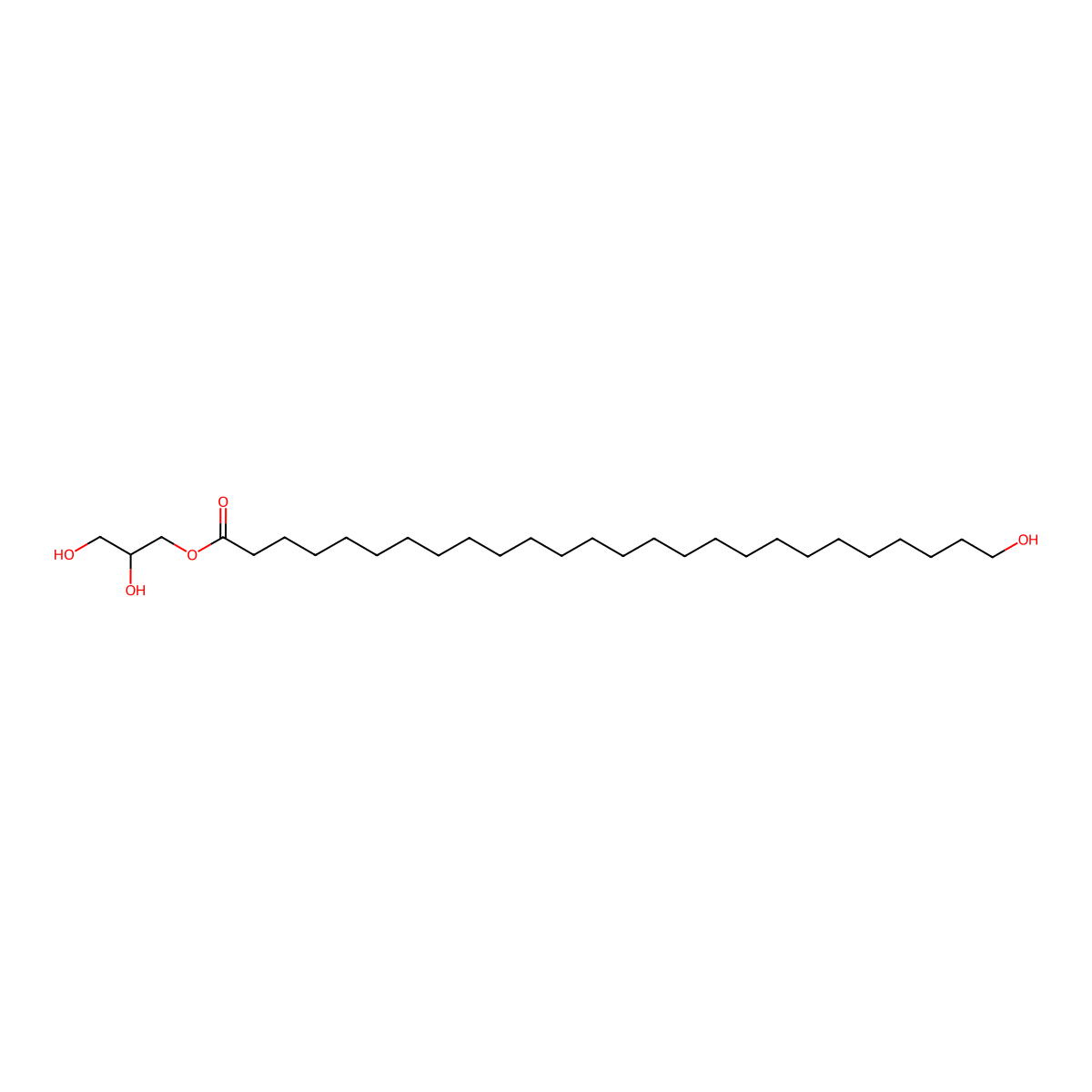 2,3-Dihydroxypropyl 26-hydroxyhexacosanoate molecular structure, CAS 177602-14-1