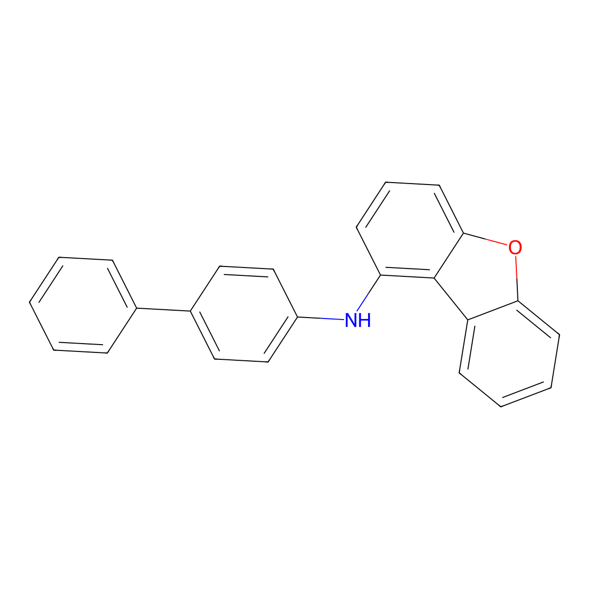 N-([1,1'-biphenyl]-4-yl)dibenzo[b,d]furan-1-amine molecular structure, CAS 1776057-10-3