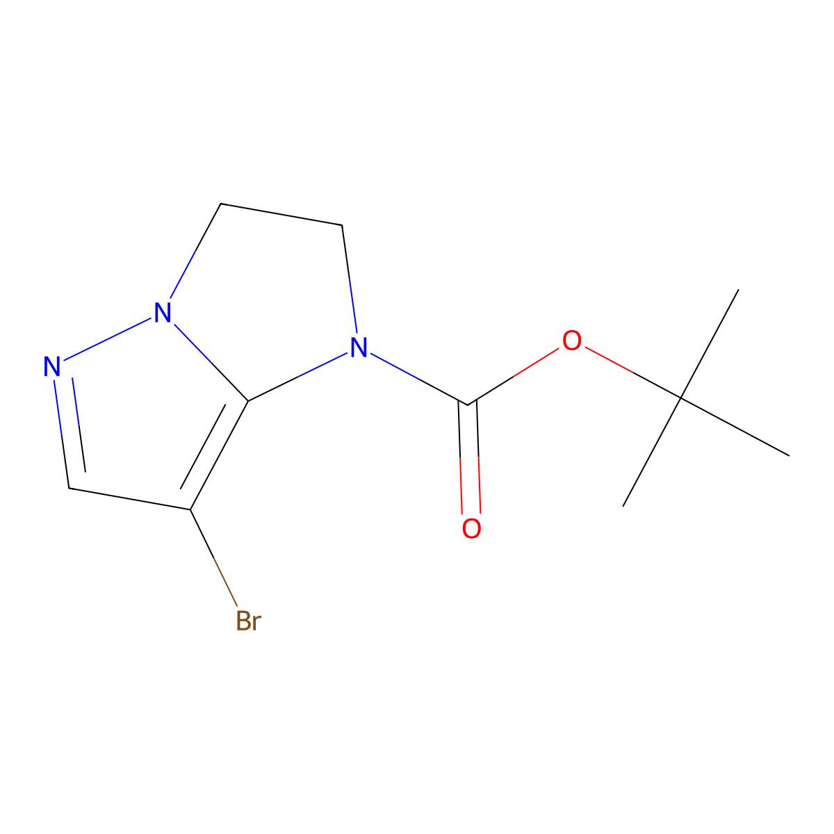 tert-butyl 7-bromo-1H,2H,3H-pyrazolo[1,5-a]imidazole-1-carboxylate molecular structure, CAS 1776066-29-5