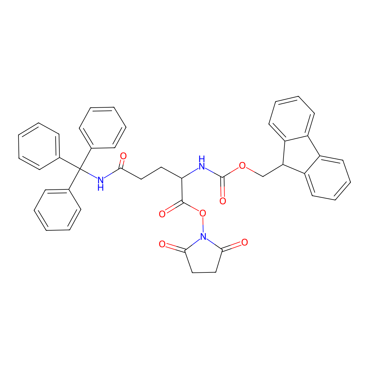 Fmoc-Gln(Trt)-Osu molecular structure, CAS 177609-15-3