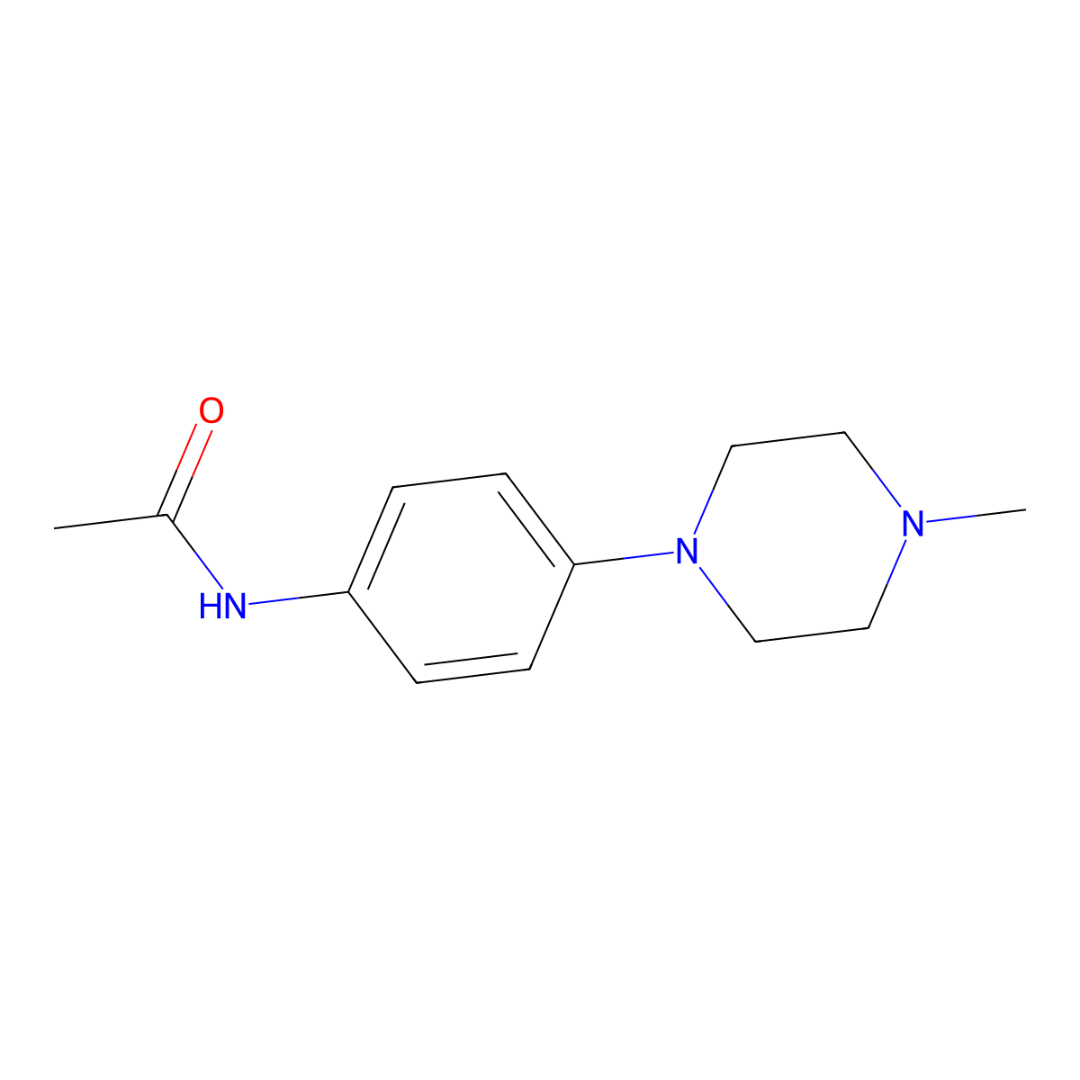 N-(4-(4-methylpiperazin-1-yl)phenyl)acetamide molecular structure, CAS 17761-86-3