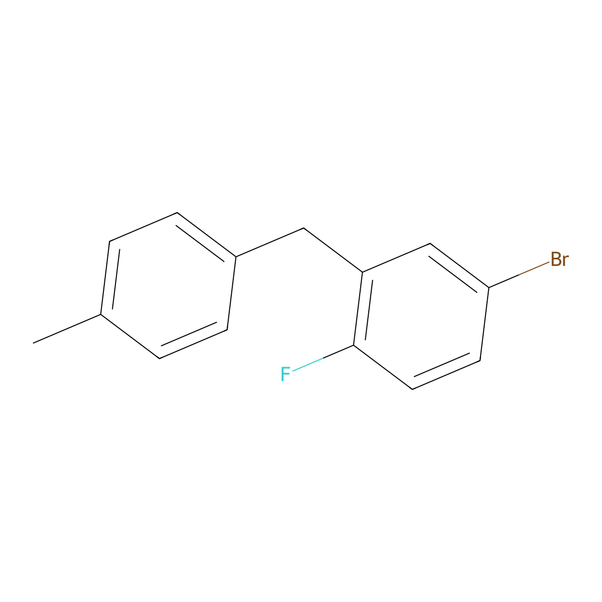 4-Bromo-1-fluoro-2-(4-methylbenzyl)benzene molecular structure, CAS 1776111-97-7
