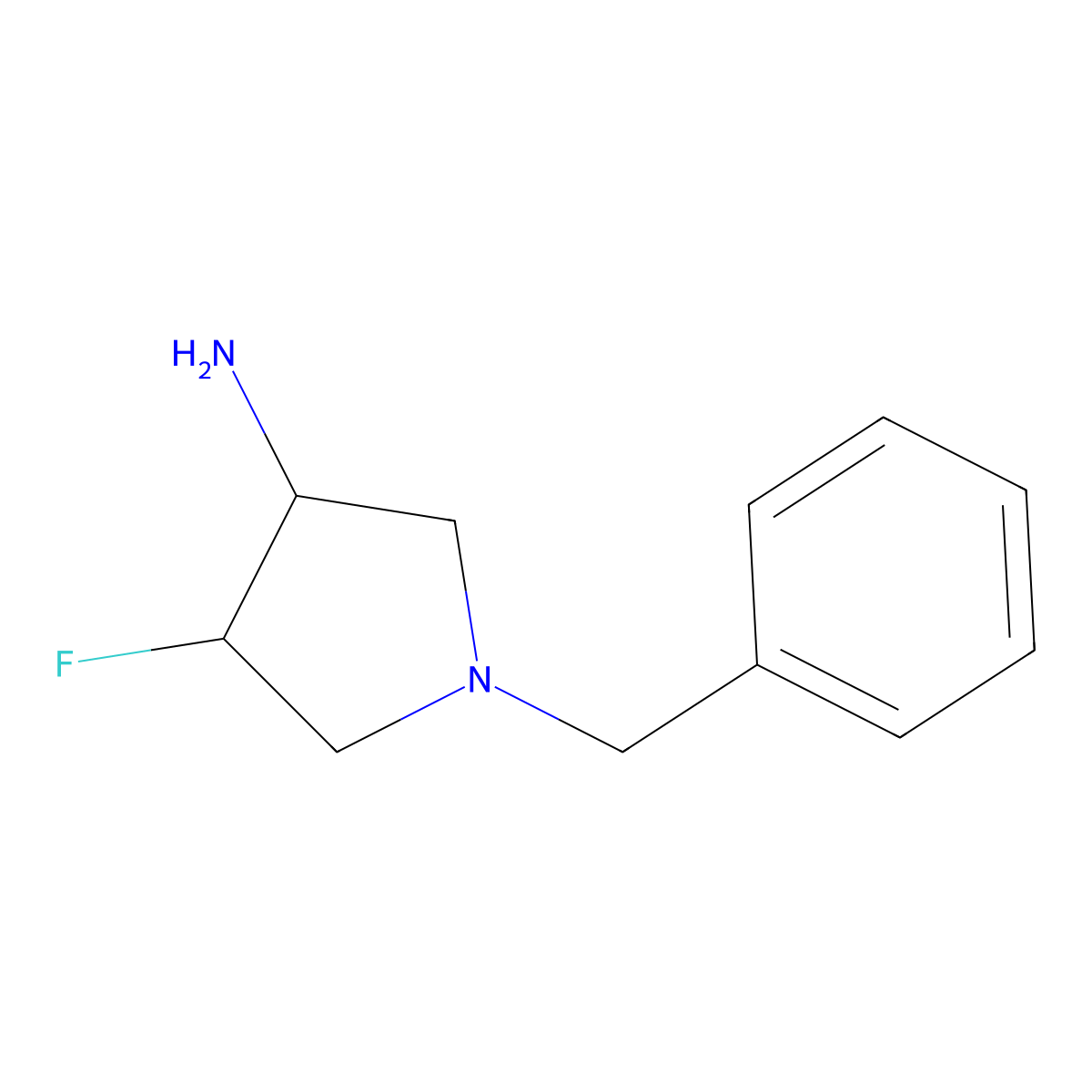 (3R,4R)-1-Benzyl-4-fluoropyrrolidin-3-amine molecular structure, CAS 1776113-97-3
