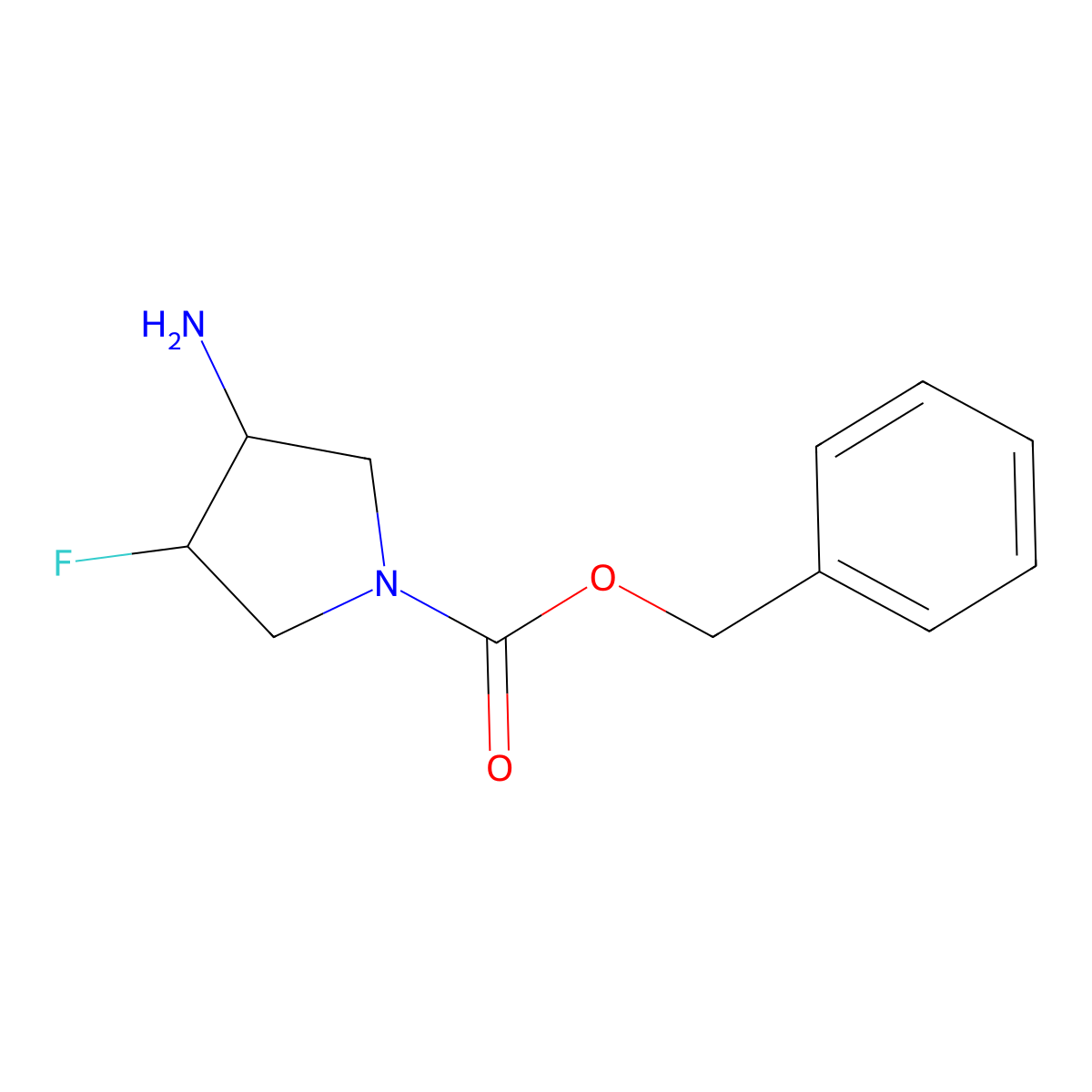 benzyl (3R,4R)-3-amino-4-fluoropyrrolidine-1-carboxylate molecular structure, CAS 1776114-11-4