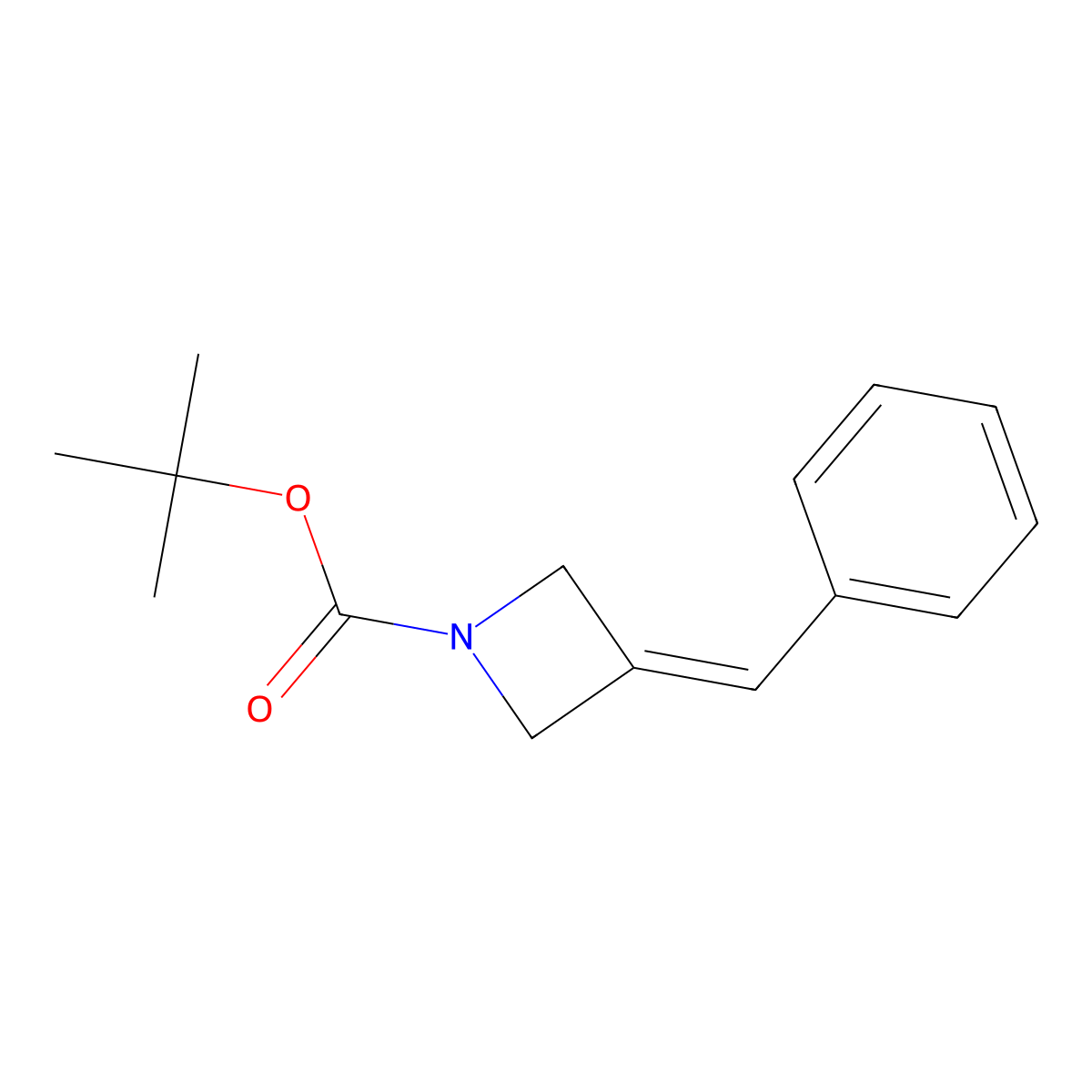 3-Benzylidene-1-Boc-azetidine molecular structure, CAS 1776121-32-4