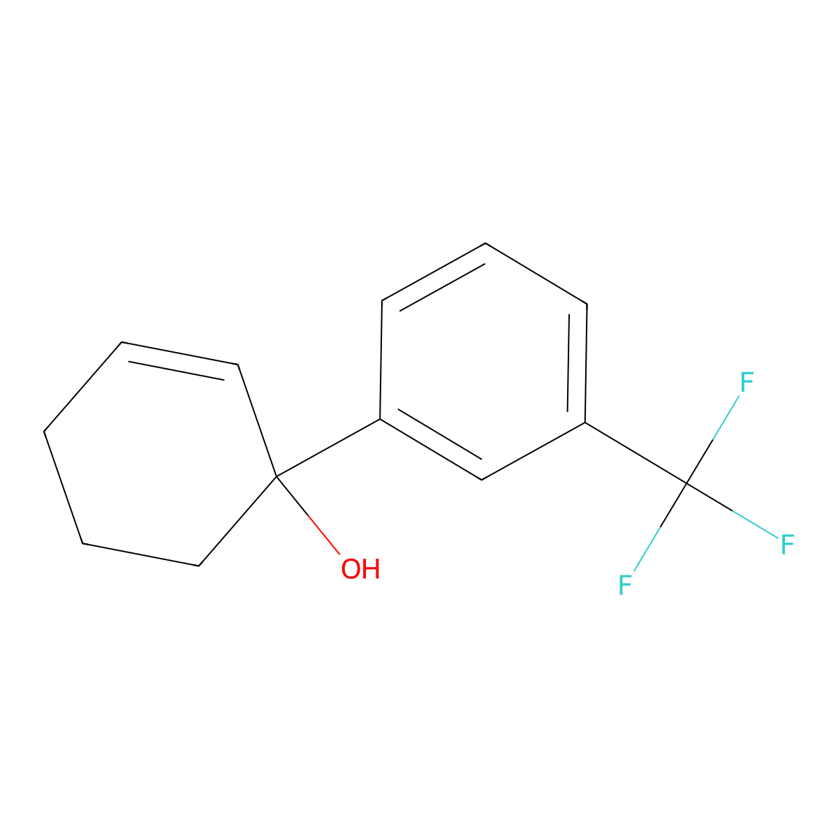 1-[3-(Trifluoromethyl)phenyl]-2-cyclohexen-1-ol molecular structure, CAS 1776174-32-3