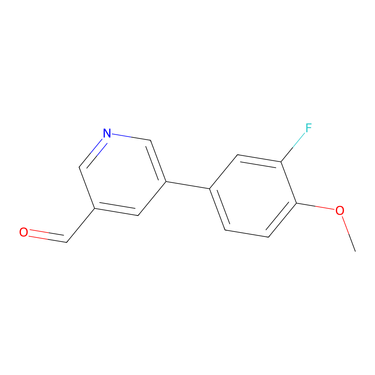 5-(3-Fluoro-4-methoxyphenyl)nicotinaldehyde molecular structure, CAS 1776185-29-5
