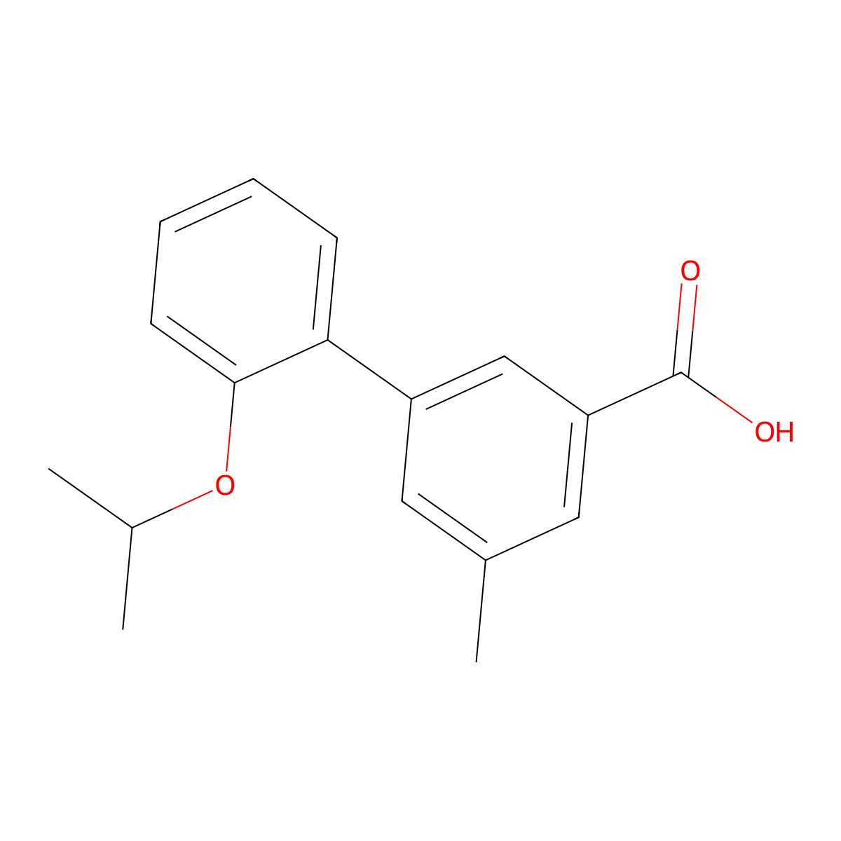 5-Methyl-2'-(1-methylethoxy)[1,1'-biphenyl]-3-carboxylic acid molecular structure, CAS 1776191-04-8