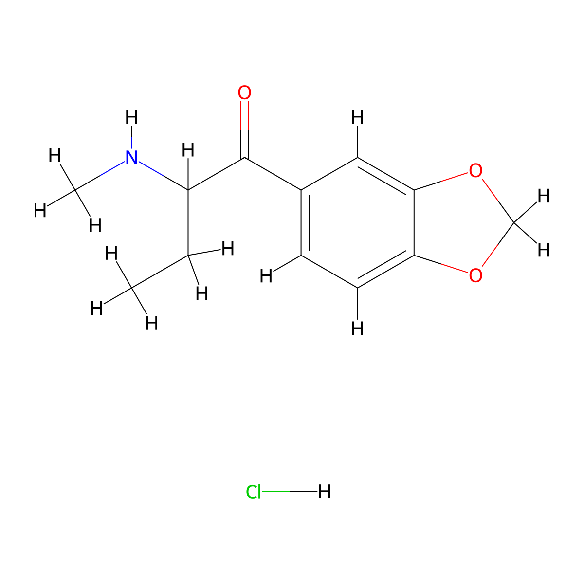 1-(Benzo[d][1,3]dioxol-5-yl)-2-(methylamino)butan-1-one hydrochloride molecular structure, CAS 17762-90-2