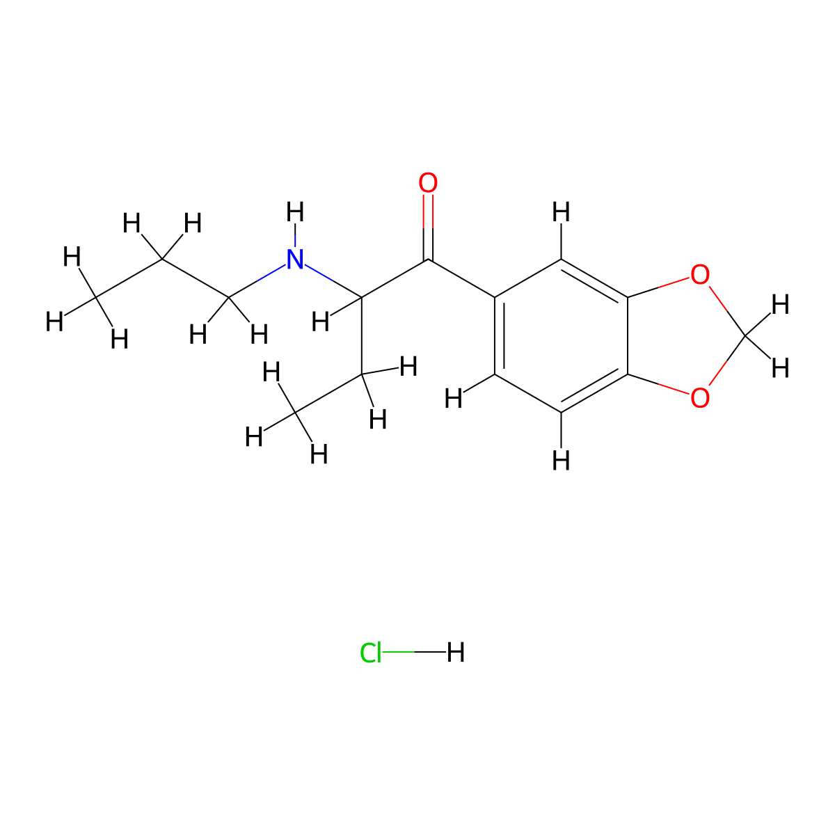 n-Propyl bk-bdb hydrochloride molecular structure, CAS 17762-91-3
