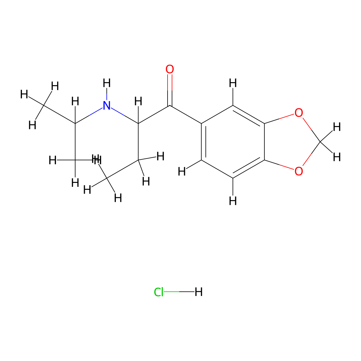 3,4-Methylenedioxy-alpha-Isopropylaminobutiophenone (hydrochloride) molecular structure, CAS 17762-92-4