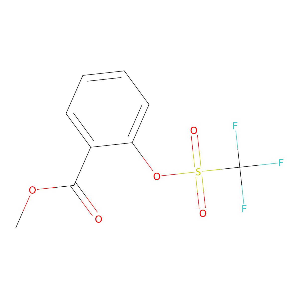 Methyl 2-trifluoromethanesulfonyloxybenzoate molecular structure, CAS 17763-70-1