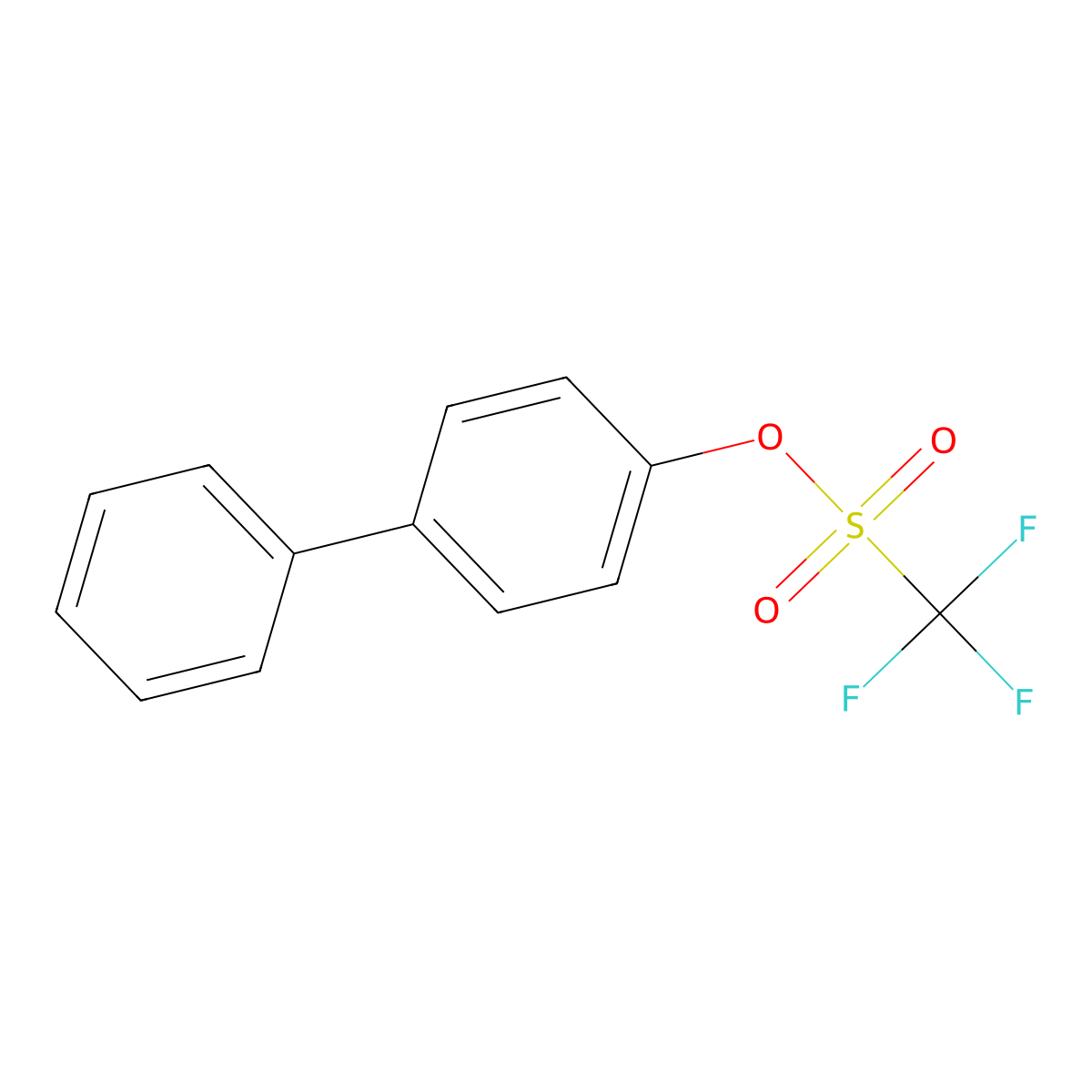4-Biphenylyl Trifluoromethanesulfonate molecular structure, CAS 17763-78-9