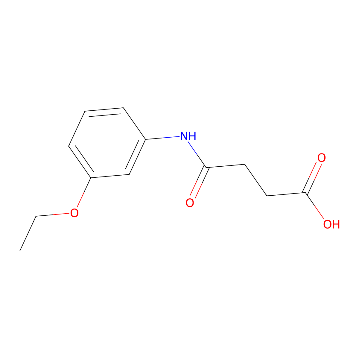 4-(3-Ethoxyanilino)-4-oxobutanoic acid molecular structure, CAS 17765-39-8