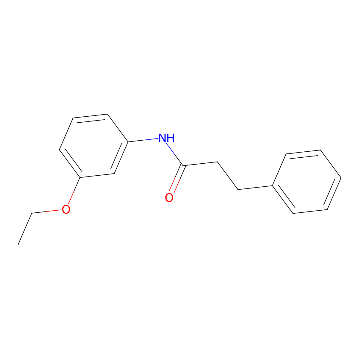 N-(3-ethoxyphenyl)-3-phenylpropanamide molecular structure, CAS 17765-46-7
