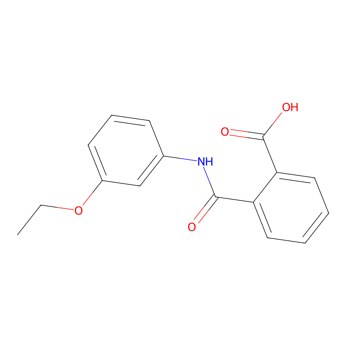2-[(3-Ethoxyphenyl)carbamoyl]benzoic acid molecular structure, CAS 17765-51-4