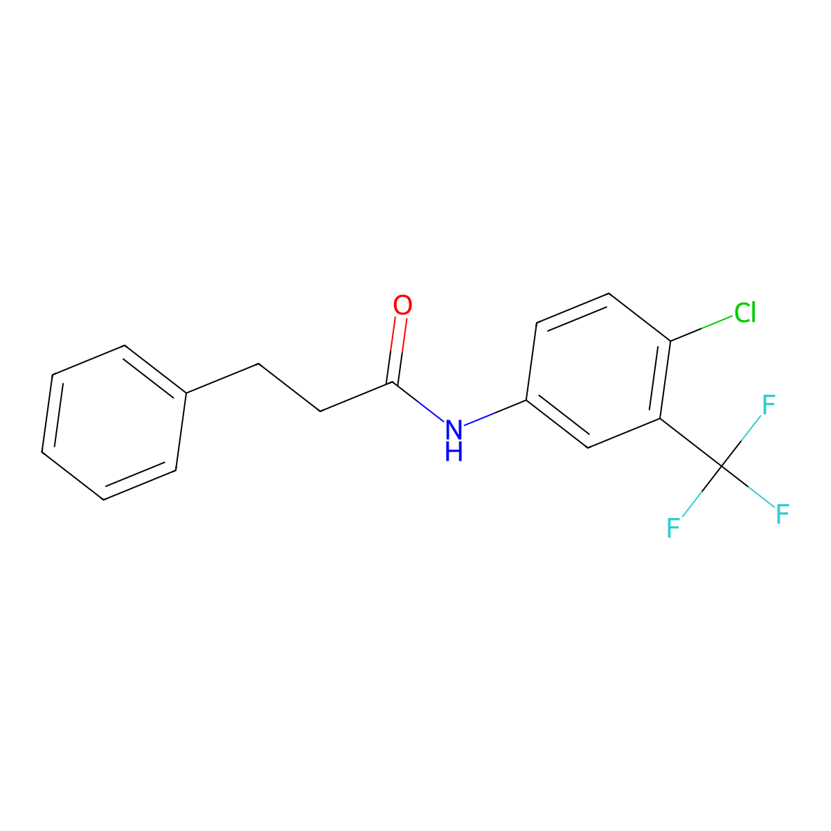 N-[4-chloro-3-(trifluoromethyl)phenyl]-3-phenylpropanamide molecular structure, CAS 17765-64-9