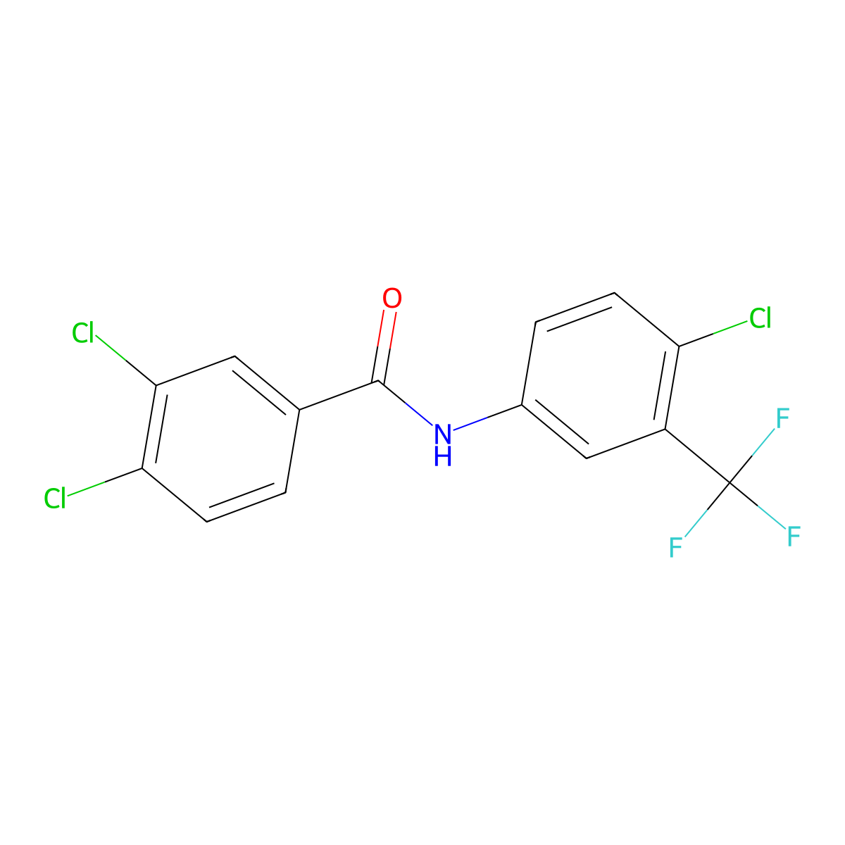 3,4-dichloro-N-[4-chloro-3-(trifluoromethyl)phenyl]benzamide molecular structure, CAS 17765-68-3