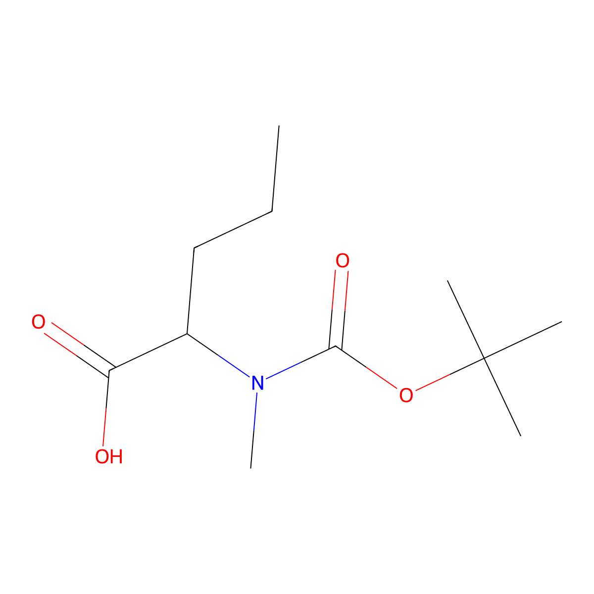 Boc-N-methyl-D-norvaline molecular structure, CAS 177659-77-7