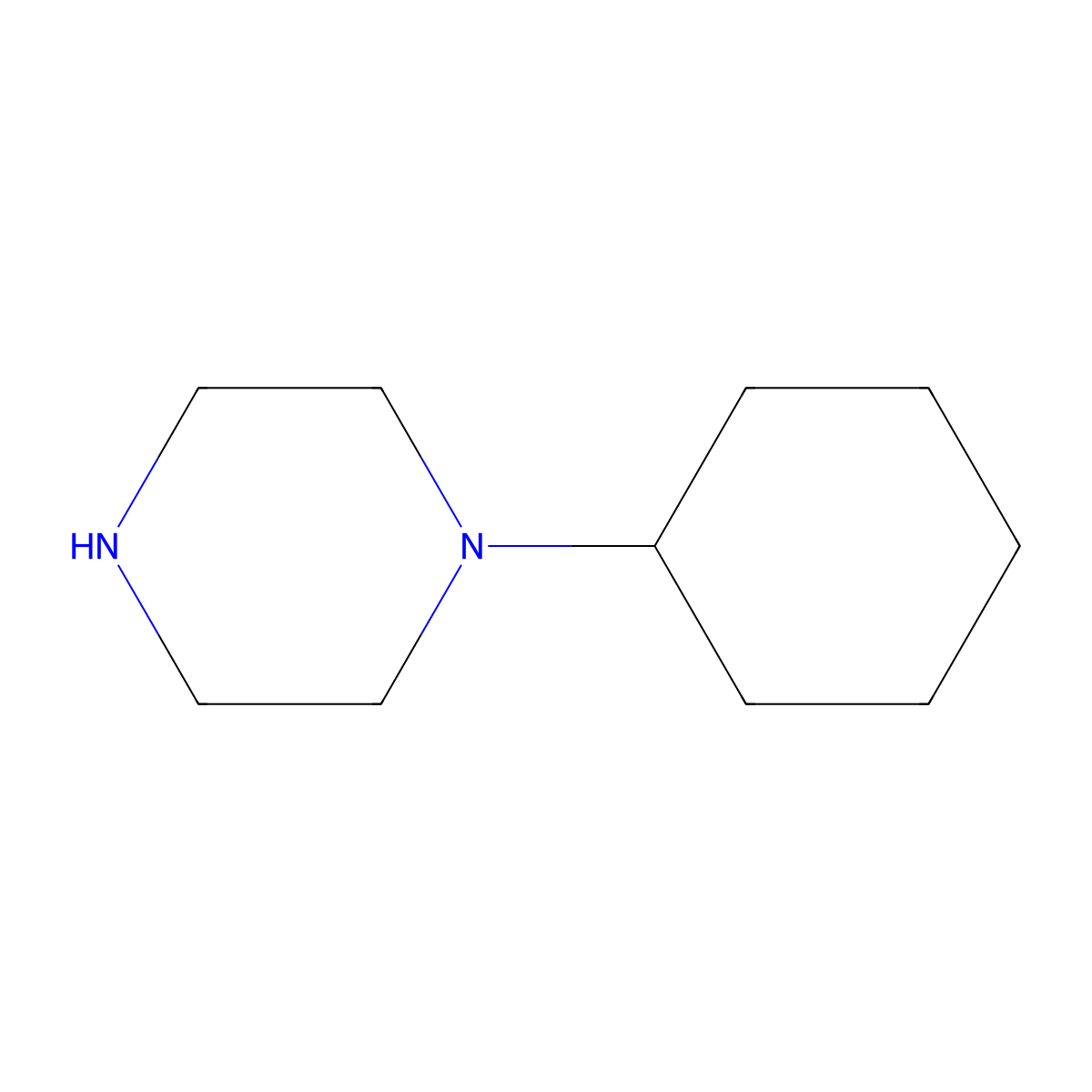 1-Cyclohexylpiperazine molecular structure, CAS 17766-28-8