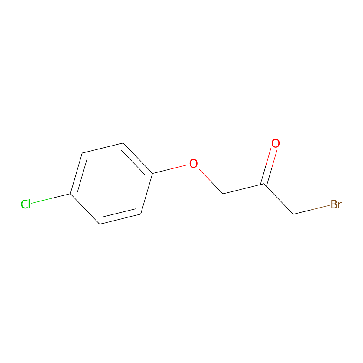 1-Bromo-3-(4-chlorophenoxy)propan-2-one molecular structure, CAS 177662-25-8