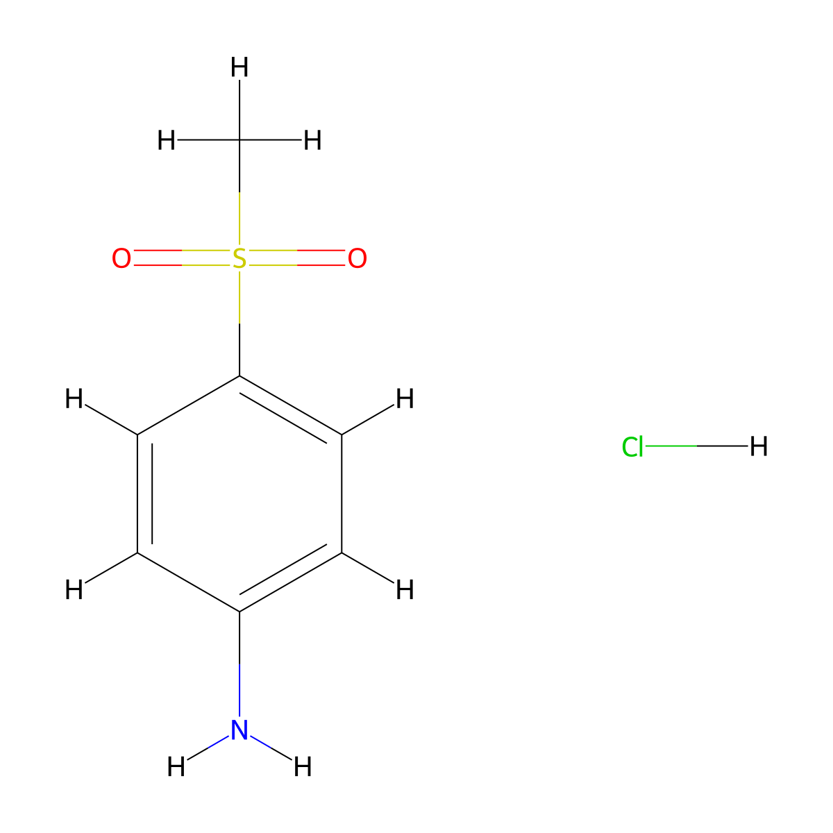 4-(Methylsulfonyl)aniline hydrochloride molecular structure, CAS 177662-76-9