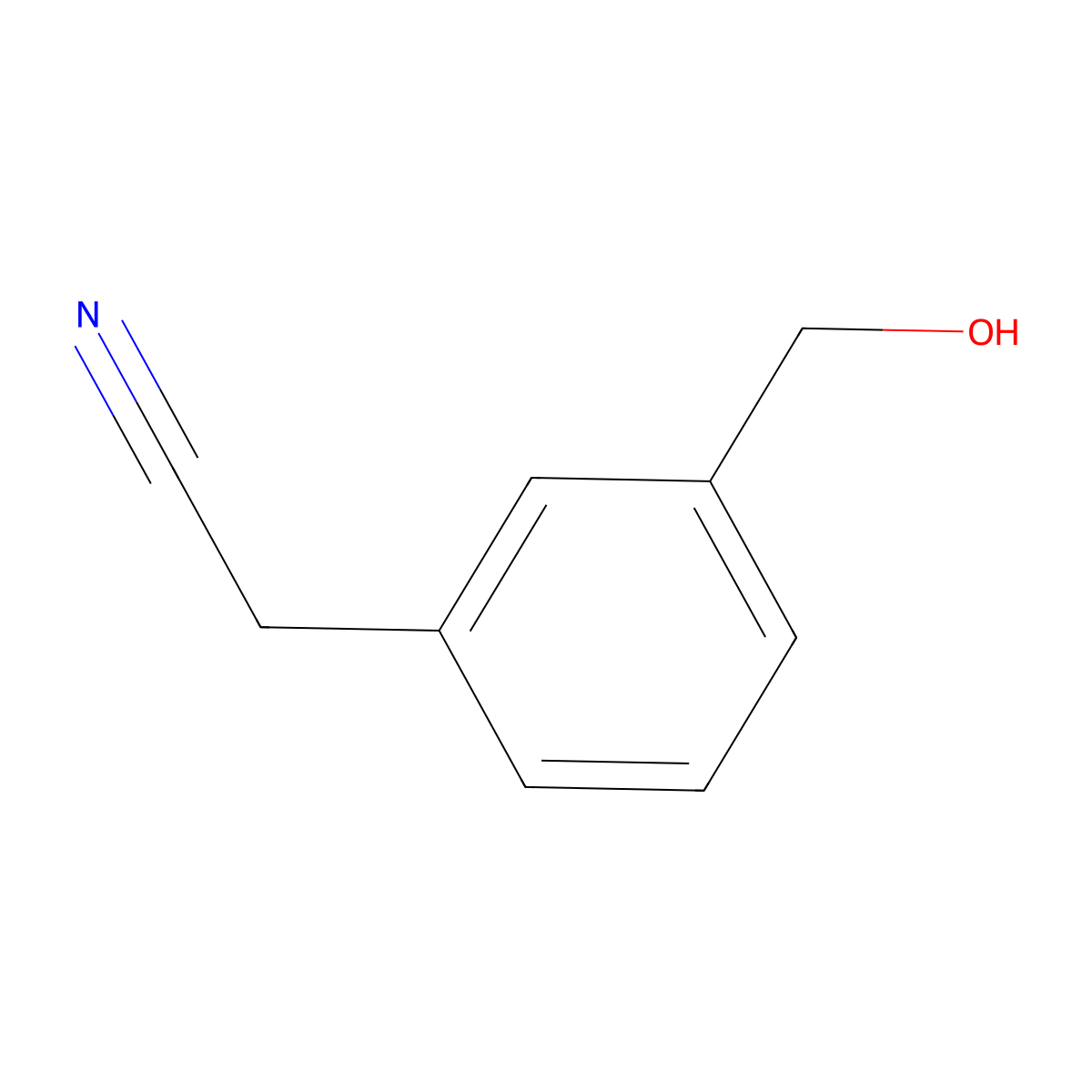 2-(3-(Hydroxymethyl)phenyl)acetonitrile molecular structure, CAS 177665-49-5