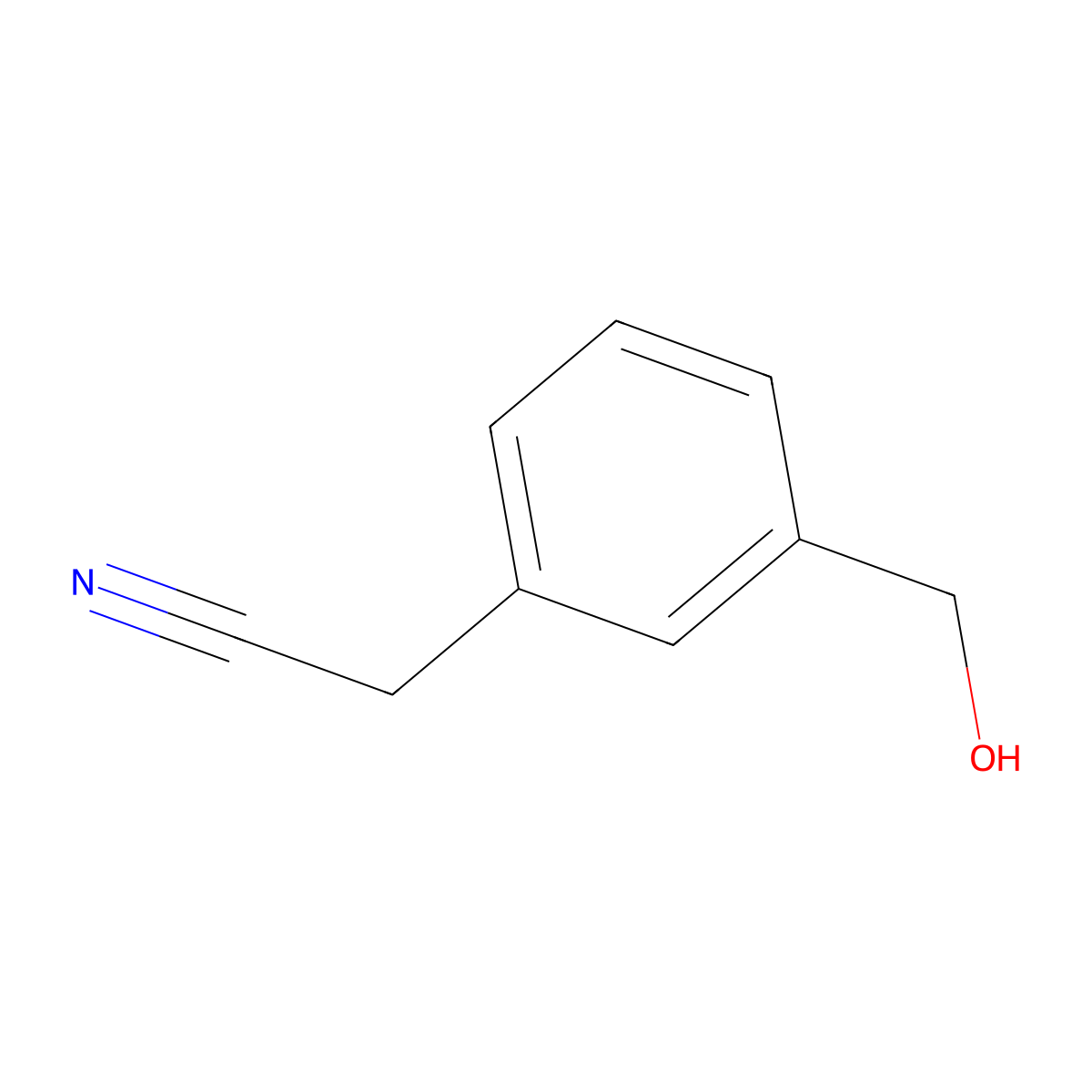 2-(3-(Hydroxymethyl)phenyl)acetonitrile molecular structure, CAS 177665-49-5