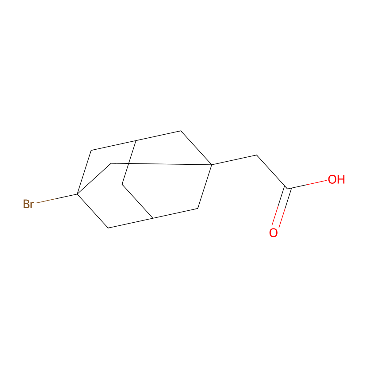 2-(3-Bromoadamantan-1-yl)acetic acid molecular structure, CAS 17768-34-2