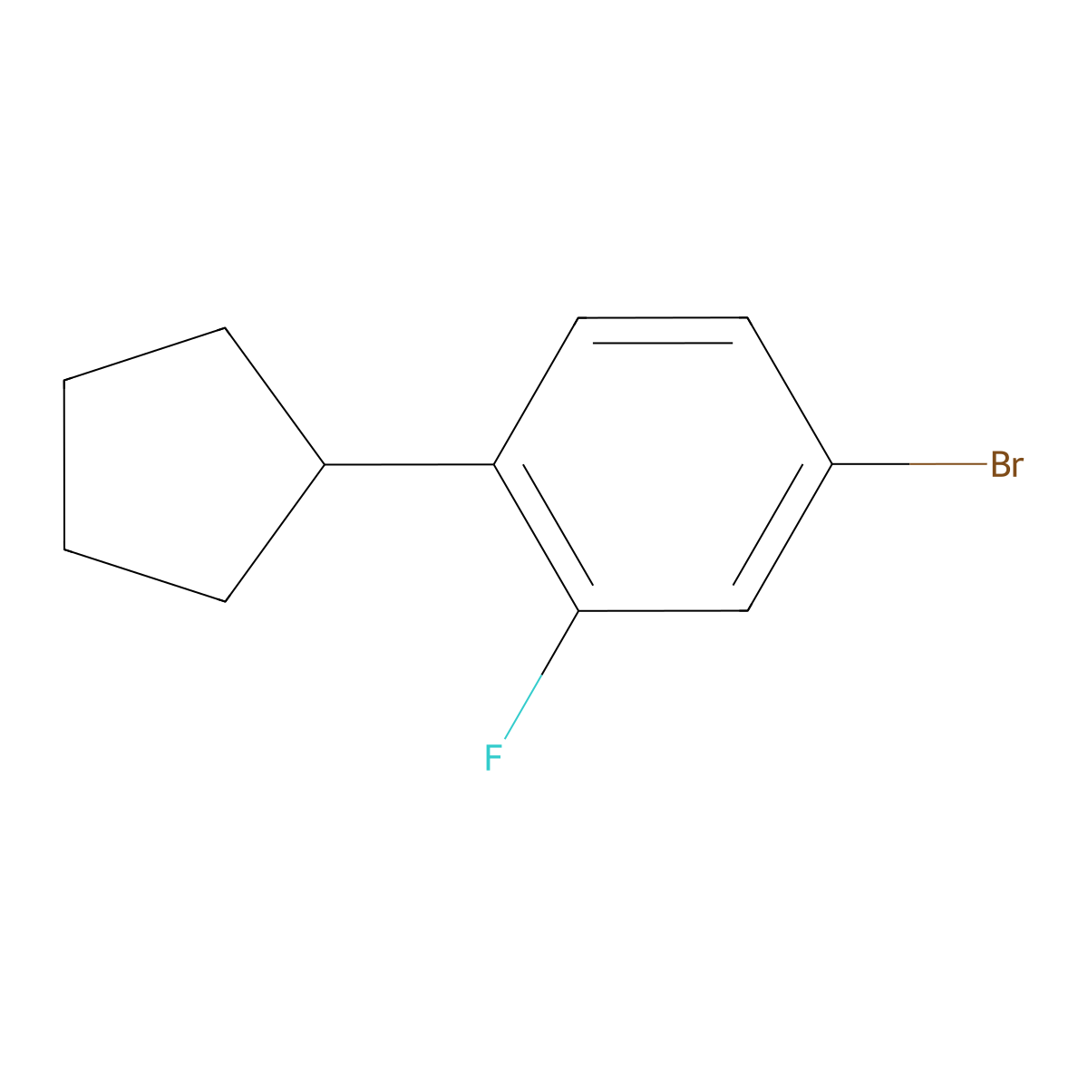 4-Bromo-1-cyclopentyl-2-fluorobenzene molecular structure, CAS 1776923-64-8