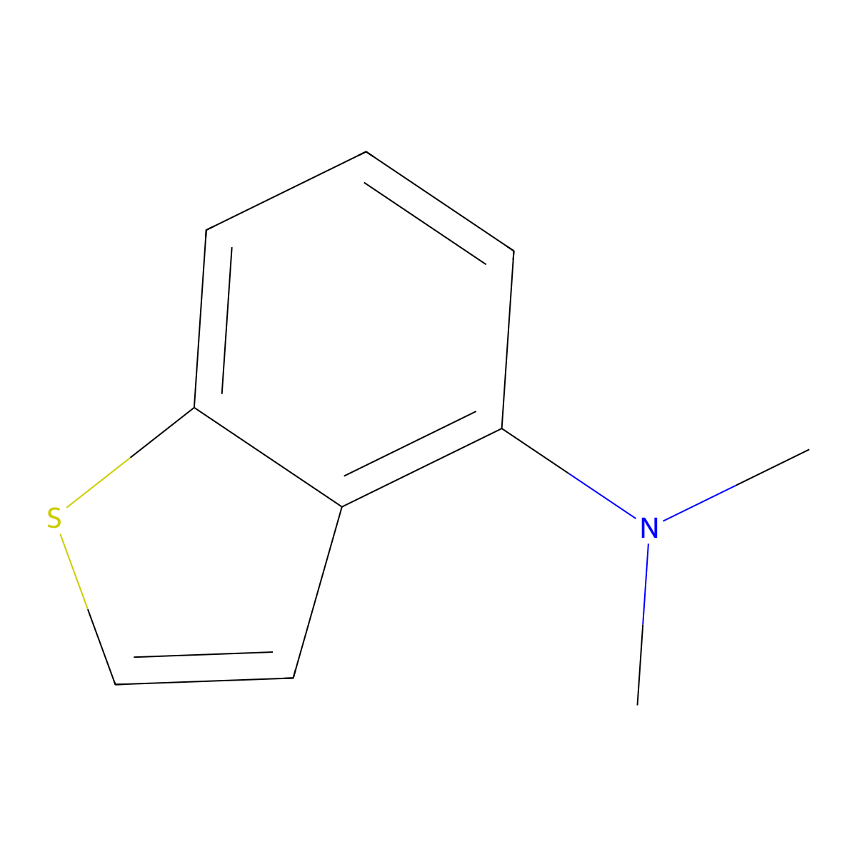 N,N-Dimethylbenzo[b]thiophen-4-amine molecular structure, CAS 1776924-45-8
