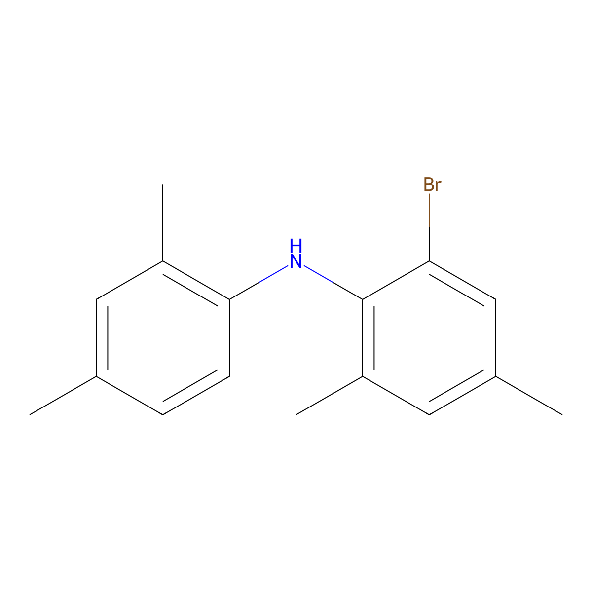 2-Bromo-N-(2,4-dimethylphenyl)-4,6-dimethylaniline molecular structure, CAS 1776940-81-8
