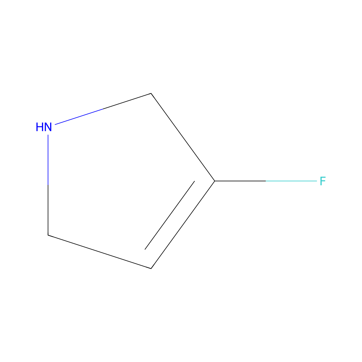 3-fluoro-2,5-dihydro-1H-pyrrole molecular structure, CAS 1776952-44-3